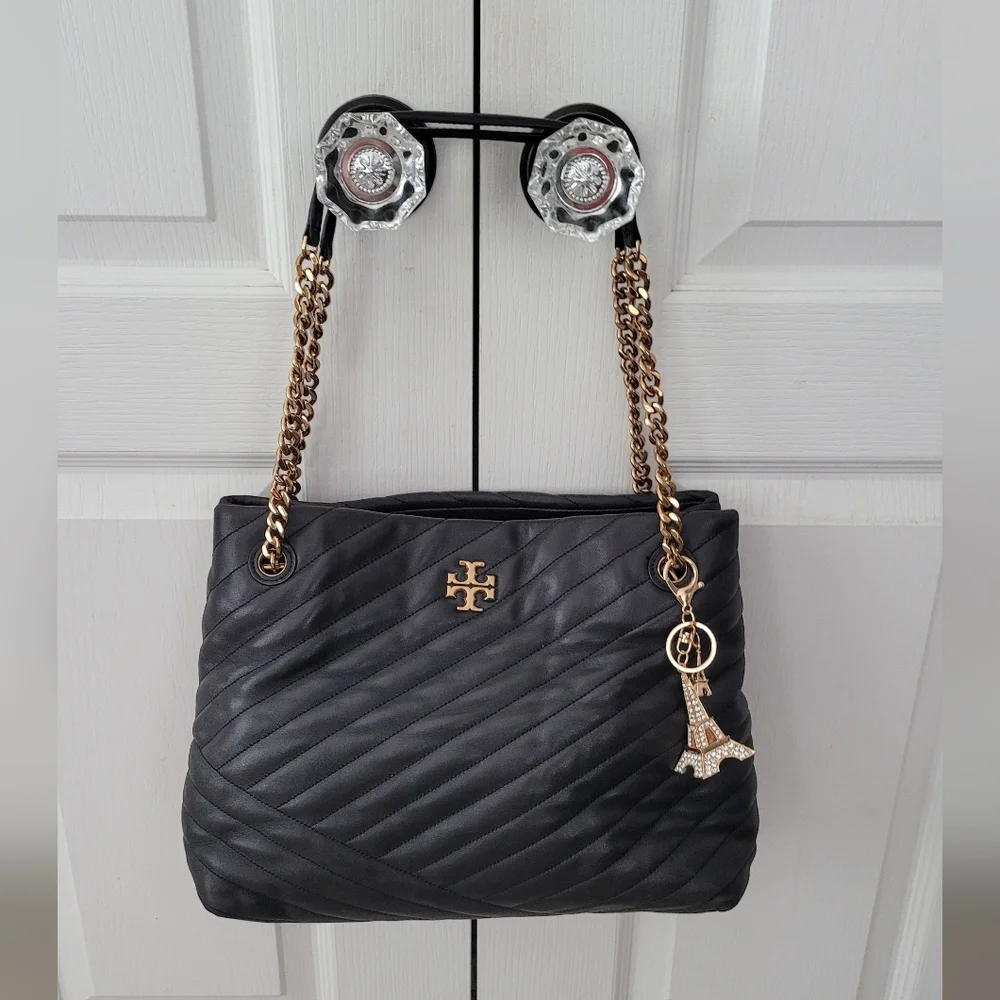 EUC Tory Burch KIRA CHEVRON TOTE Bag - Picture 9 of 11
